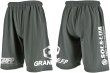 画像1: 【BIGサイズ対応商品】GRANDE.FP.BIG.ヘキサゴンドライメッシュハーフパンツ　ダークグレーxホワイト