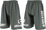 画像: 【BIGサイズ対応商品】GRANDE.FP.BIG.ヘキサゴンドライメッシュハーフパンツ　ダークグレーxホワイト