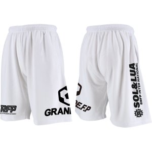 画像: 【BIGサイズ対応商品】GRANDE.FP.BIG.ヘキサゴンドライメッシュハーフパンツ　ホワイトｘブラック