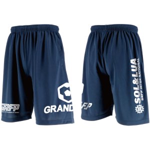 画像: 【BIGサイズ対応商品】GRANDE.FP.BIG.ヘキサゴンドライメッシュハーフパンツ　ネイビーxホワイト