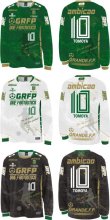 画像6: 【ジュニア〜BIGサイズ対応商品】 見木友哉ｘGRANDE.F.Pコラボ.TOMOYA・NO.10昇華転写サポートプラシャツ.長袖　ブラック