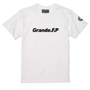 画像: 【BIGサイズ対応商品】 Grande.F.Pスタンダード.ロゴプリント半袖Tシャツ　ホワイトｘブラック