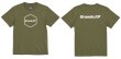 画像1: 【BIGサイズ対応商品】 Grande.F.P.ヘキサゴンプリント半袖Tシャツ　ライトオリーブｘホワイト