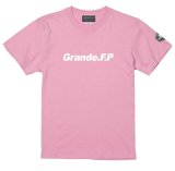 画像: 【BIGサイズ対応商品】 Grande.F.Pスタンダード.ロゴプリント半袖Tシャツ　ピンクｘホワイト