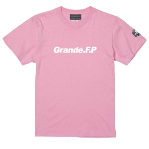 画像: 【BIGサイズ対応商品】 Grande.F.Pスタンダード.ロゴプリント半袖Tシャツ　ピンクｘホワイト