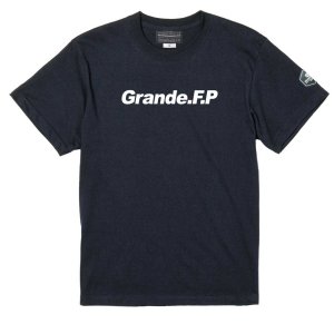 画像: 【BIGサイズ対応商品】 Grande.F.Pスタンダード.ロゴプリント半袖Tシャツ　ブラックｘホワイト