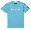 画像1: 【BIGサイズ対応商品】 Grande.F.Pスタンダード.ロゴプリント半袖Tシャツ　アクアブルーｘホワイト