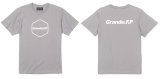 画像: 【BIGサイズ対応商品】 Grande.F.P.ヘキサゴンプリント半袖Tシャツ　ライトグレーｘホワイト