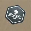 画像3: 【BIGサイズ対応商品】 Grande.F.Pスタンダード.ロゴプリント半袖Tシャツ　サンドカーキｘホワイト
