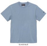 画像: 【BIGサイズ対応商品】  GRANDE.F.P.定番ハイクオリティー.ベーシックソリッド（無地）刺繍入りカラーTシャツ 　アシッドブルー