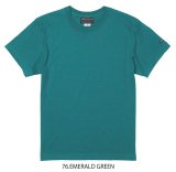 画像: 【BIGサイズ対応商品】  GRANDE.F.P.定番ハイクオリティー.ベーシックソリッド（無地）刺繍入りカラーTシャツ 　エメラルドグリーン