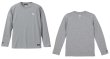 画像1: 【BIGサイズ対応商品】 見木友哉ｘGRANDE.F.Pコラボ.TOMOYA.シルエット刺繍長袖Tシャツ　ヘザーグレー