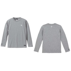 画像: 【BIGサイズ対応商品】 見木友哉ｘGRANDE.F.Pコラボ.TOMOYA.シルエット刺繍長袖Tシャツ　ヘザーグレー
