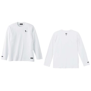 画像: 【BIGサイズ対応商品】 見木友哉ｘGRANDE.F.Pコラボ.TOMOYA.シルエット刺繍長袖Tシャツ　ホワイト