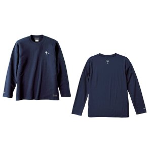 画像: 【BIGサイズ対応商品】 見木友哉ｘGRANDE.F.Pコラボ.TOMOYA.シルエット刺繍長袖Tシャツ　ネイビー
