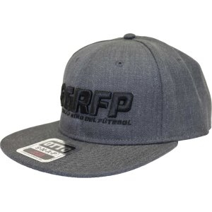 画像: GRFP.3D刺繍フラットバイザーキャップ　ヘザーチャコールグレーｘブラック