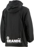 画像3: 【ジュニアサイズ】GRANDE.F.Pベーシック.アクティブ.フーデッドハーフベンチコート　ブラック
