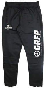 画像: 【BIGサイズ対応】GRFP.ストレッチジャージ.ロングパンツ　ブラックｘガンメタル