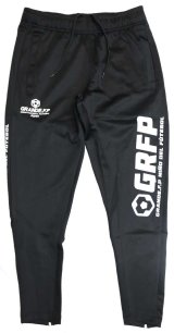 画像: 【BIGサイズ対応】GRFP.ストレッチジャージ.ロングパンツ　ブラックｘホワイト