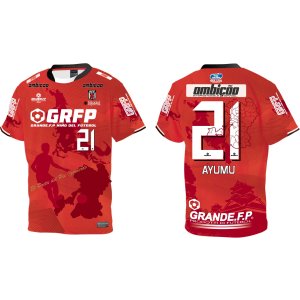 画像: 【完全予約販売：お届け日指定不可.2025年7月下旬〜8月上旬.　お届け商品】】【ジュニア〜BIGサイズ対応商品】豊田歩ｘGRANDE.F.Pコラボ.AYUMU・NO.21昇華転写サポートプラシャツ.半袖　レッド
