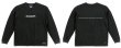 画像1: Grande.F.Pブラッシングロゴ.ルーズフィット長袖Tシャツ　ブラックｘホワイト