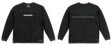 画像: Grande.F.Pブラッシングロゴ.ルーズフィット長袖Tシャツ　ブラックｘホワイト