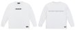 画像1: Grande.F.Pブラッシングロゴ.ルーズフィット長袖Tシャツ　ホワイトｘブラック