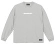 画像3: Grande.F.Pブラッシングロゴ.ルーズフィット長袖Tシャツ　フロストグレーｘホワイト