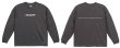 画像1: Grande.F.Pブラッシングロゴ.ルーズフィット長袖Tシャツ　ダークチャコールグレーｘホワイト