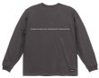 画像4: Grande.F.Pブラッシングロゴ.ルーズフィット長袖Tシャツ　ダークチャコールグレーｘホワイト