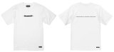 画像: 【BIGサイズ対応商品】Grande.F.Pブラッシングロゴ.プレミアムコットン半袖Tシャツ　ホワイトｘブラック