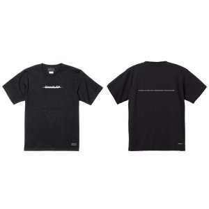 画像: 【BIGサイズ対応商品】Grande.F.Pブラッシングロゴ.プレミアムコットン半袖Tシャツ　ブラックｘホワイト