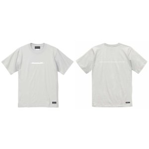 画像: 【BIGサイズ対応商品】Grande.F.Pブラッシングロゴ.プレミアムコットン半袖Tシャツ　フロストブルー（スカイグレー）ｘホワイト