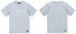 画像1: 【BIGサイズ対応商品】Grande.F.Pブラッシングロゴ.プレミアムコットン半袖Tシャツ　フロストブルー（スカイグレー）ｘホワイト