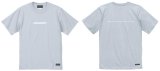 画像: 【BIGサイズ対応商品】Grande.F.Pブラッシングロゴ.プレミアムコットン半袖Tシャツ　フロストブルー（スカイグレー）ｘホワイト