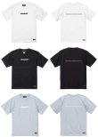 画像5: 【BIGサイズ対応商品】Grande.F.Pブラッシングロゴ.プレミアムコットン半袖Tシャツ　フロストブルー（スカイグレー）ｘホワイト