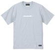 画像2: 【BIGサイズ対応商品】Grande.F.Pブラッシングロゴ.プレミアムコットン半袖Tシャツ　フロストブルー（スカイグレー）ｘホワイト