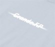 画像4: 【BIGサイズ対応商品】Grande.F.Pブラッシングロゴ.プレミアムコットン半袖Tシャツ　フロストブルー（スカイグレー）ｘホワイト
