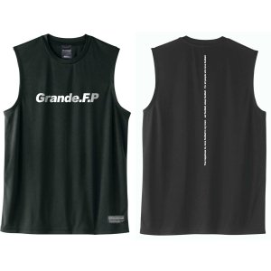 画像: 【BIGサイズ対応】Grande.F.P.ストレッチノースリーブシャツ　ブラックｘホワイト