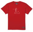 画像1: 【完全予約販売】   【ジュニア〜BIGサイズ対応商品】ｘ豊田歩コラボ.「歩棒人間くん」イラスト.サポートコットン半袖Tシャツ　レッド