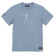 画像1: 【完全予約販売】 【ジュニア〜BIGサイズ対応商品】ｘ豊田歩コラボ.「歩棒人間くん」イラスト.サポートコットン半袖Tシャツ　アシッドブルー