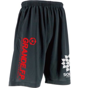 画像: 【ジュニアサイズ対応商品】グランデ・エフ・ピー.プロトタイプ.ドライメッシュハーフパンツ　ブラックｘレッドｘホワイト