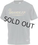 画像: 【ジュニアサイズ対応】GRANDE.F.P.プロトタイプ.モノグラム.プラクティスシャツ　ブラックｘゴールド