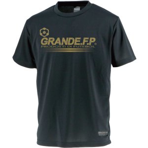 画像: 【ジュニアサイズ対応】GRANDE.F.P.プロトタイプ.モノグラム.プラクティスシャツ　ブラックｘゴールド