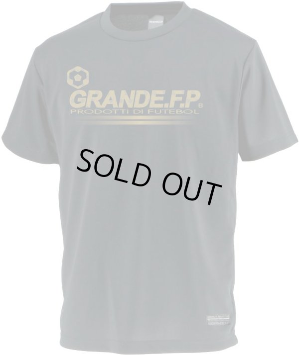 画像1: 【ジュニアサイズ対応】GRANDE.F.P.プロトタイプ.モノグラム.プラクティスシャツ　ブラックｘゴールド