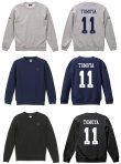 画像5: 【先行予約販売：2025年11月中旬〜下旬発売〜お届け商品　BIGサイズ対応商品】【特典：2025年11月1日.AM:11:00までにご注文に限りスペシャルプライス：¥10.800→￥10.000（税別）】TOMOYA・NO.11＆Mマーク.刺繍.スウェットクルー　ブラック