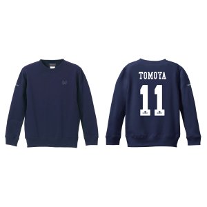 画像: 【先行予約販売：2025年11月中旬〜下旬発売〜お届け商品　BIGサイズ対応商品】【特典：2025年11月1日.AM:11:00までにご注文に限りスペシャルプライス：¥10.800→￥10.000（税別）】TOMOYA・NO.11＆Mマーク.刺繍.スウェットクルー　ネイビー