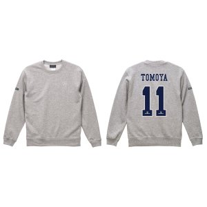 画像: 【先行予約販売：2025年11月中旬〜下旬発売〜お届け商品　BIGサイズ対応商品】【特典：2025年11月1日.AM:11:00までにご注文に限りスペシャルプライス：¥10.800→￥10.000（税別）】TOMOYA・NO.11＆Mマーク.刺繍.スウェットクルー　ヘザーグレー