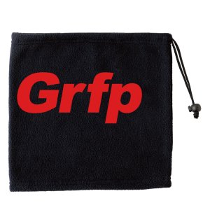 画像: Grfp.フリースネックウォーマー ブラックxレッド
