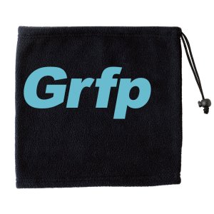画像: Grfp.フリースネックウォーマー ブラックxターコイズブルー